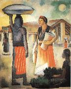 Diego Rivera Market oil painting artist